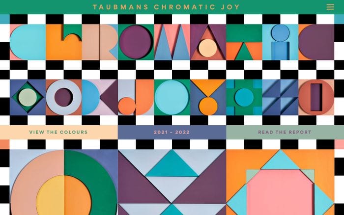 Taubmans Chromatic Joy website preview