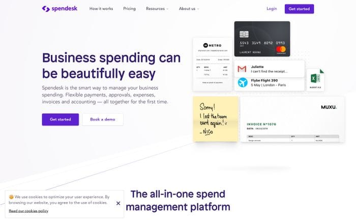 Smart spend management software for business | Spendesk website preview
