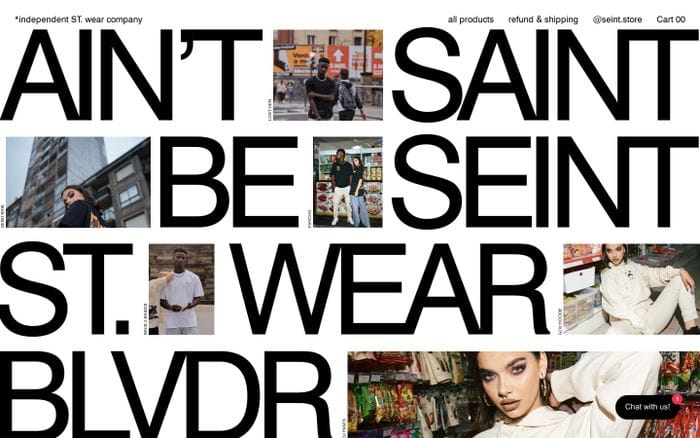 Ain't Saint website preview