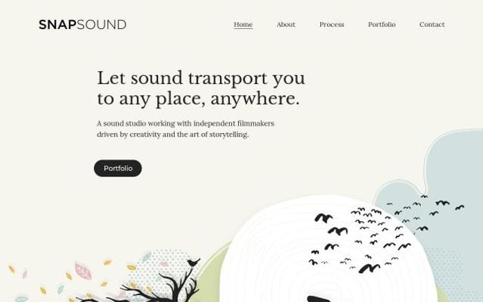 Snapsound website preview