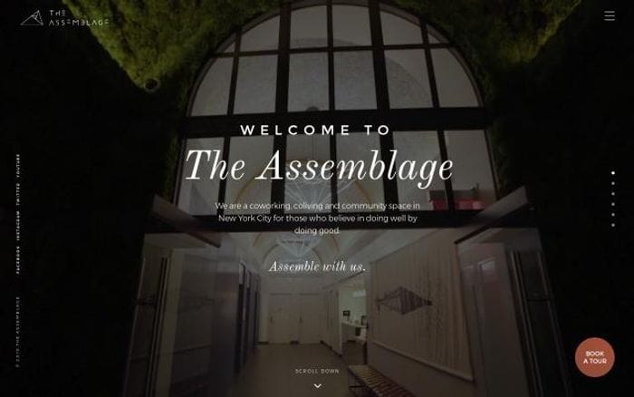 Theassemblage website preview