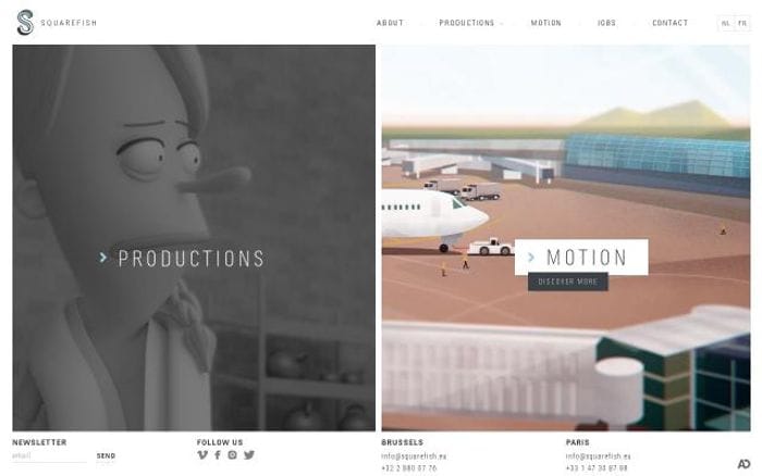 Squarefish website preview