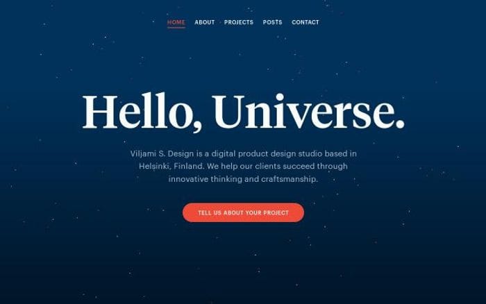 Viljamisdesign website preview