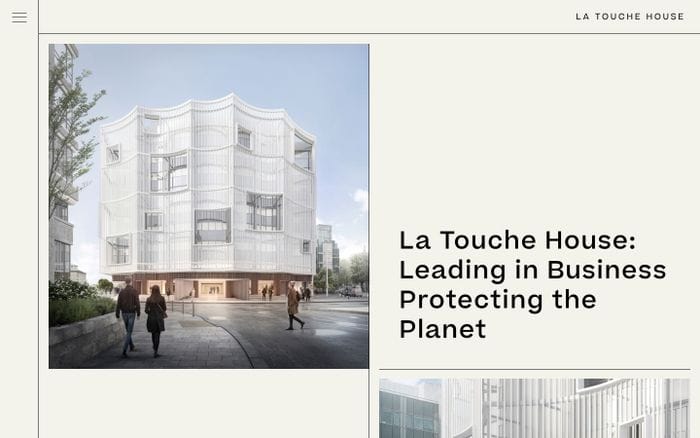 La touche house website preview