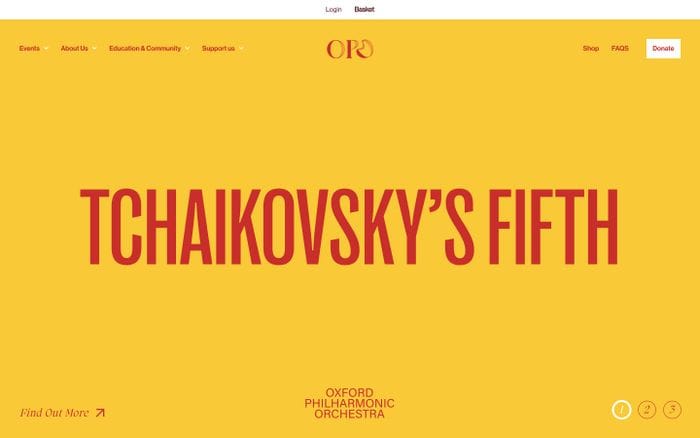 Oxford Philharmonic Orchestra website preview