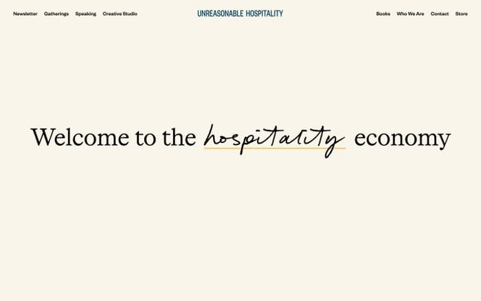 Unreasonable Hospitality website preview