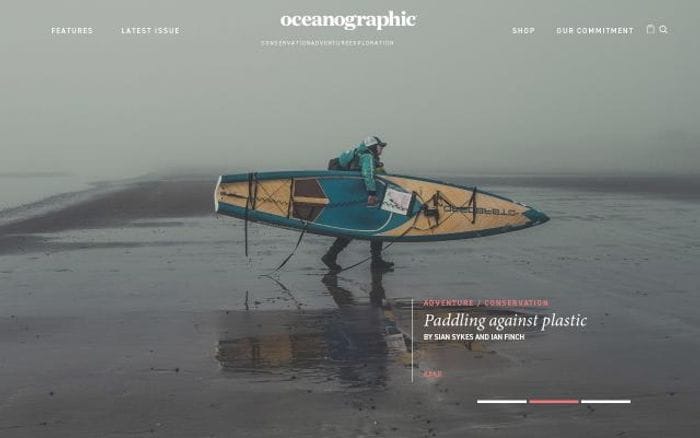 Oceanographicmagazine website preview