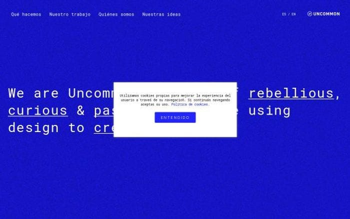 Noescomun website preview