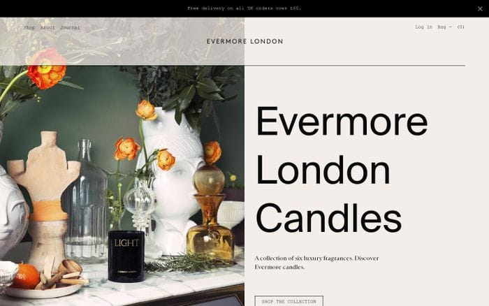 Evermore London website preview