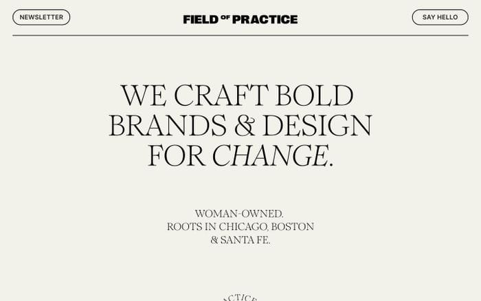 Field of Practice website preview