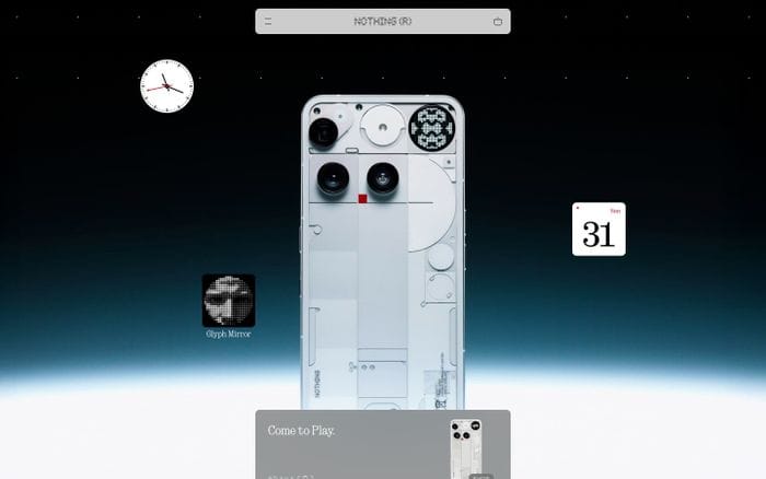 Nothing website preview