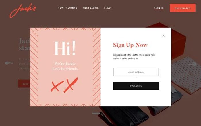 Shopjackie website preview