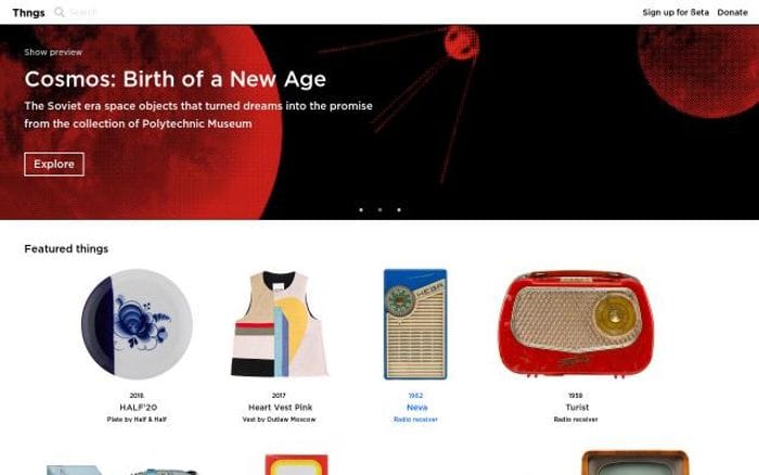 Thngs website preview