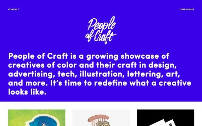 Peopleofcraft website preview