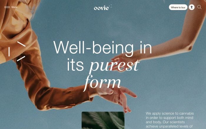 Oovie website preview
