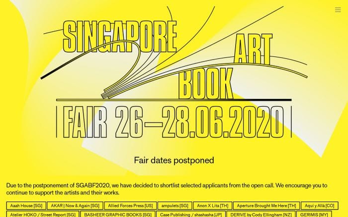 Singapore Art Book Fair website preview