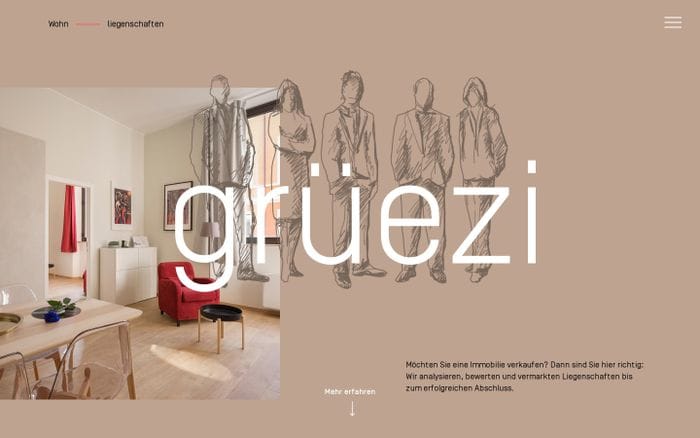 Wohnliegenschaften website preview