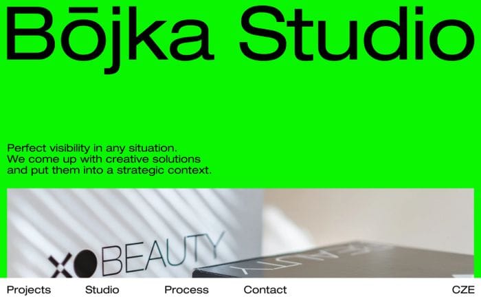 Bōjka Studio website preview
