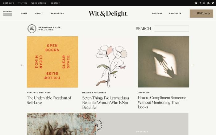 Wit & Delight website preview