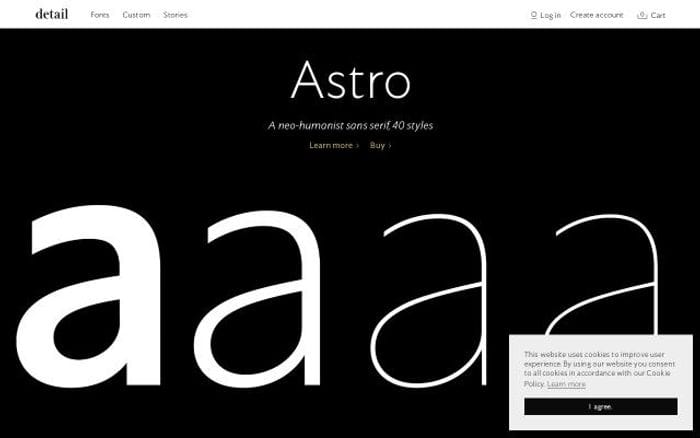 Detail website preview