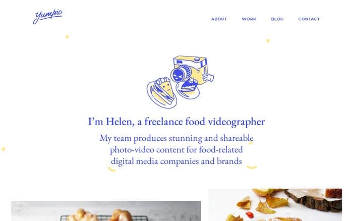 Yumpic — foodstyle studio website preview