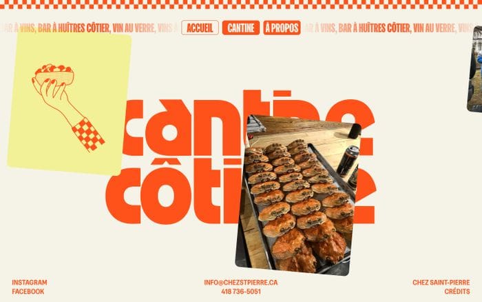 Cantine Côtière website preview
