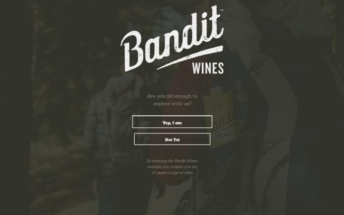 Banditwines website preview