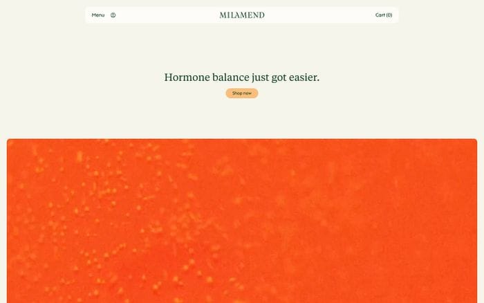 Milamend website preview