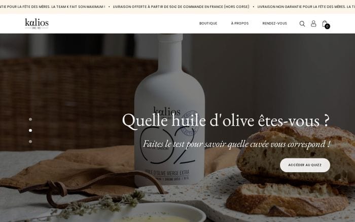 Kalios website preview