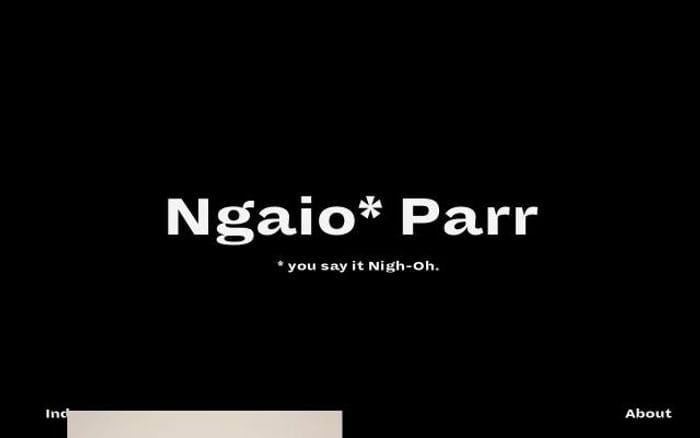 Ngaio Parr website preview