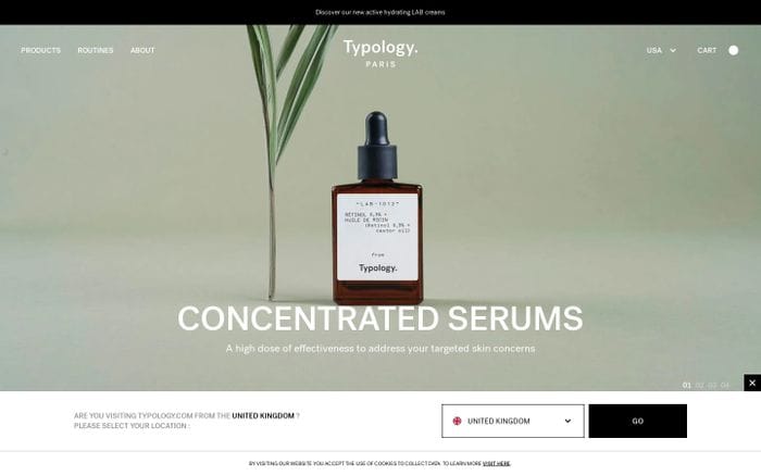 Typology website preview