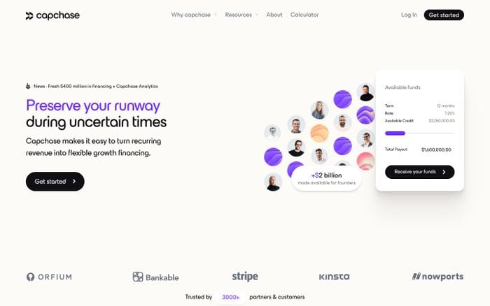 Capchase website preview
