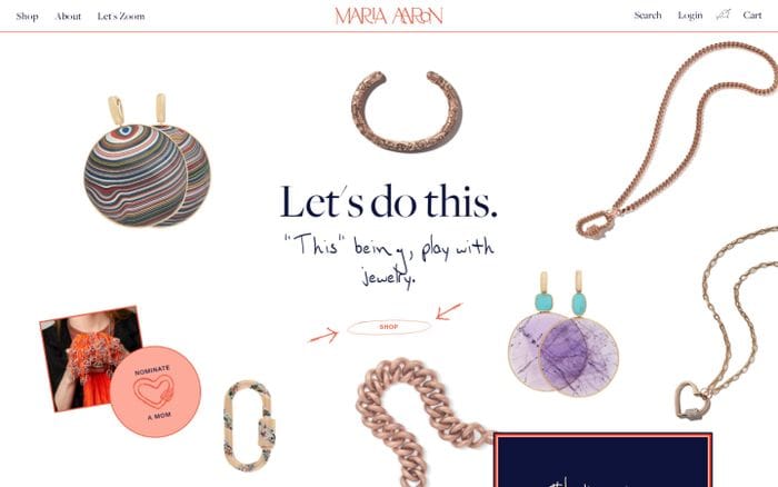 Marla Aaron Jewelry website preview