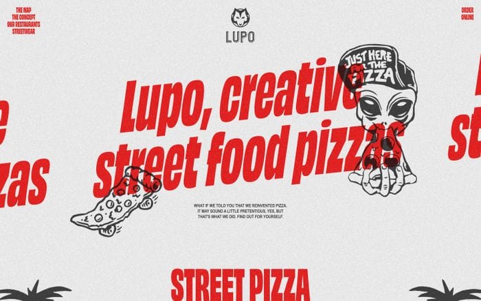 Lupo Pizza website preview