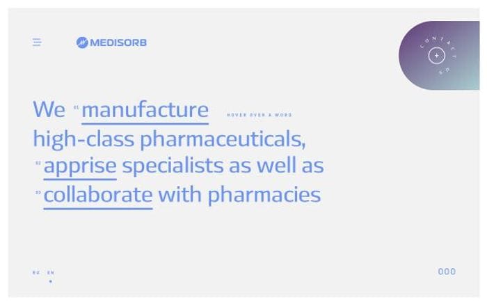 Medisorb website preview