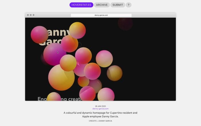 Hoverstat.Es website preview