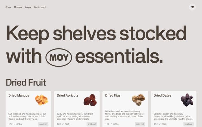 Moy website preview