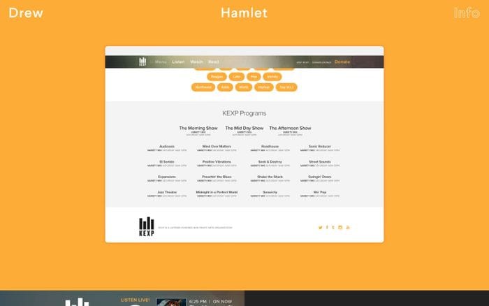 Drew Hamlet website preview