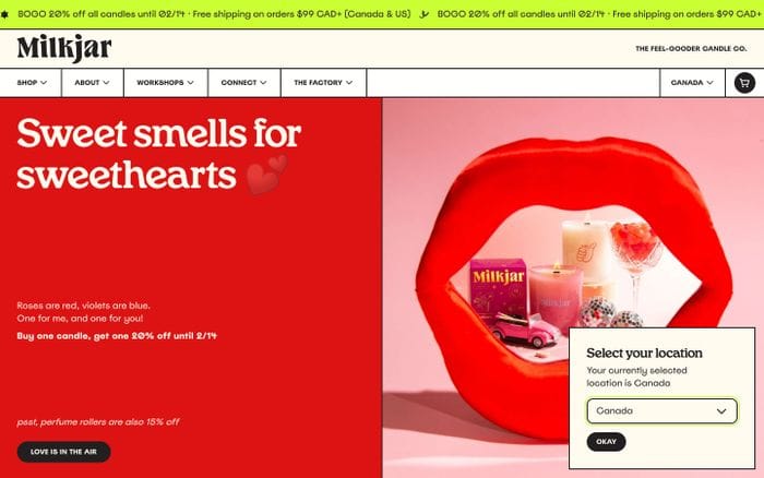 MilkJar website preview