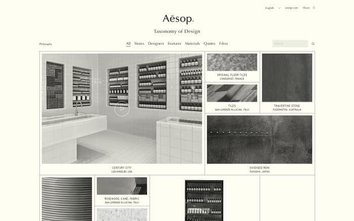 Taxonomy of design website preview