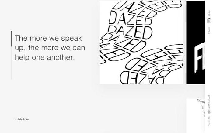 Squarespace website preview