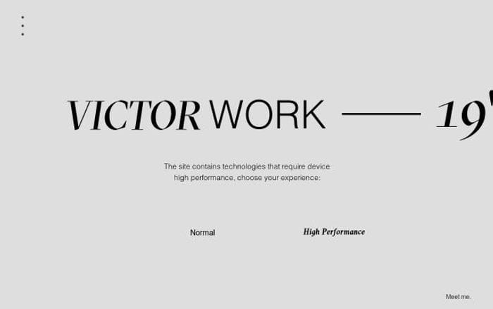 Victor website preview