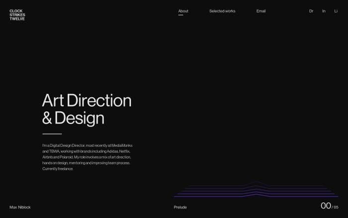 Clock Strikes Twelve website preview