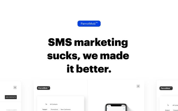 ParrotMob website preview
