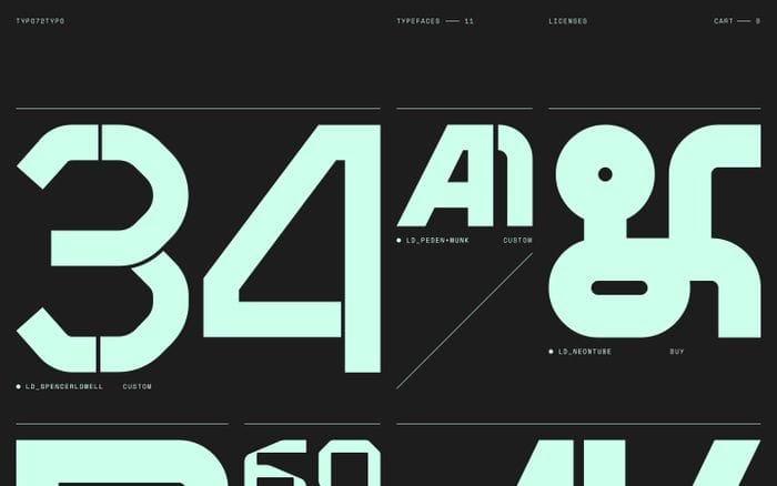 Experimental Display Type website preview