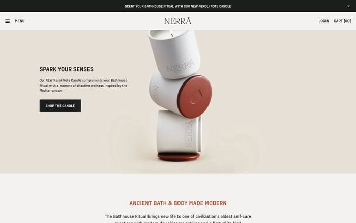 Nerra website preview