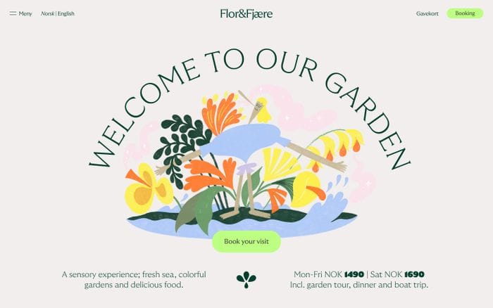 Flor & Fjære website preview