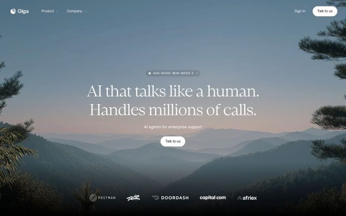 Giga website preview