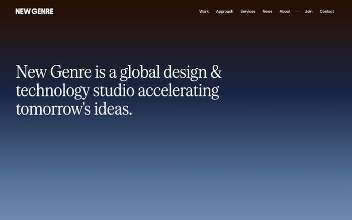New Genre website preview