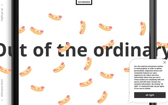 Oxymoron - out of the ordinary creative agency website preview